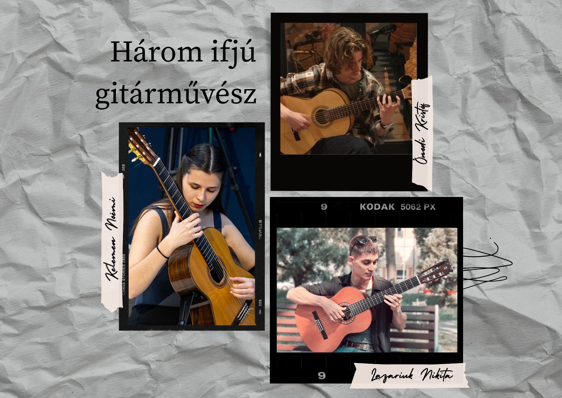 Három ifjú gitárművész